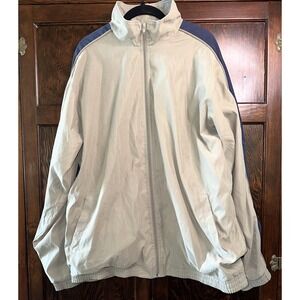 Prospirit Mens Full Zip‎ Jacket Size Large Lightweight Blue & Khaki